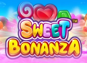 Sweet Bonanza slot game cover with colorful candies and fruits